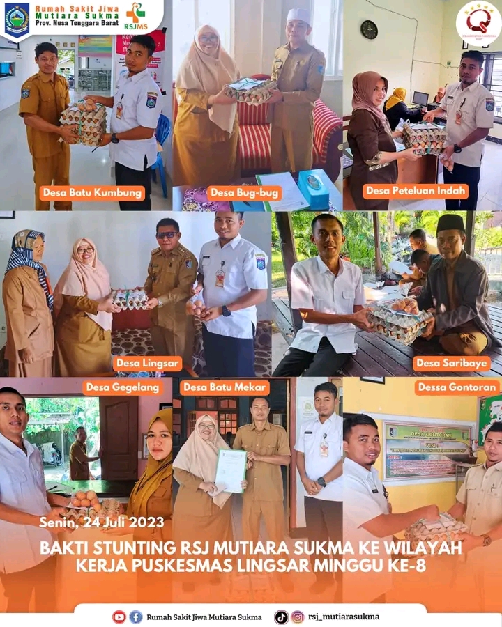 BAKTI STUNTING RSJ MUTIARA SUKMA KE WILAYAH KERJA PUSKESMAS LINGSAR MINGGU KE 8